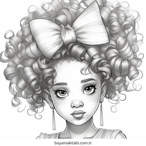 Saç boyama sayfası – renkli çizimler, okul öncesi