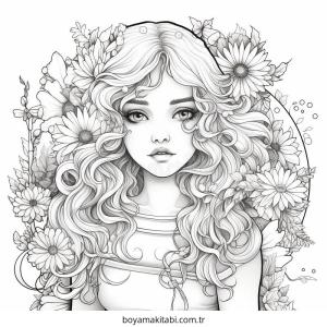 Saç boyama sayfası – boyama etkinliği, çocuk aktivitesi