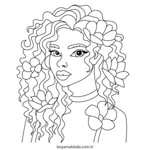 Saç boyama sayfası – eğlenceli etkinlik, el becerilerini geliştirir