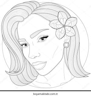 Saç boyama sayfası – çocuk aktivitesi, PDF indir