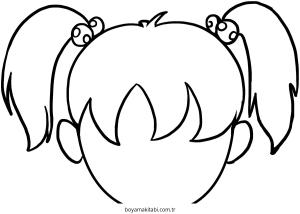 Saç boyama sayfası – kolay boyama, eğitici aktivite