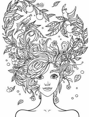 Saç boyama sayfası,  coloring page, Harika Saç, 