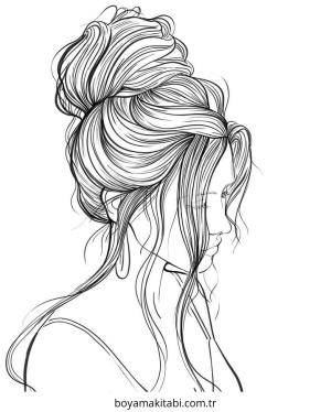 Saç boyama sayfası – ücretsiz yazdır, boyama etkinliği