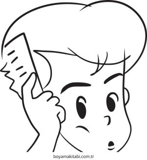 Saç boyama sayfası – keyifli zaman, renkli çizimler