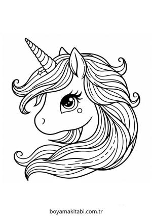 Saç boyama sayfası – sevimli karakter, sanatsal çalışma