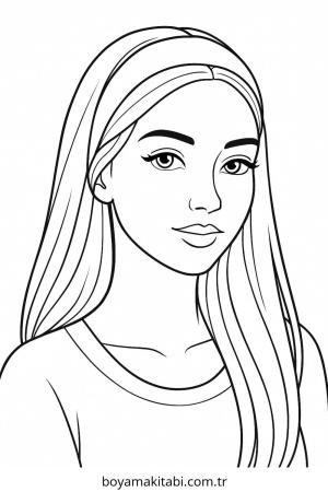 Saç boyama sayfası – boyama çalışması, yaratıcılığı geliştirir