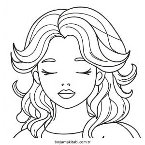 Saç boyama sayfası – yaratıcılık, eğlenceli etkinlik