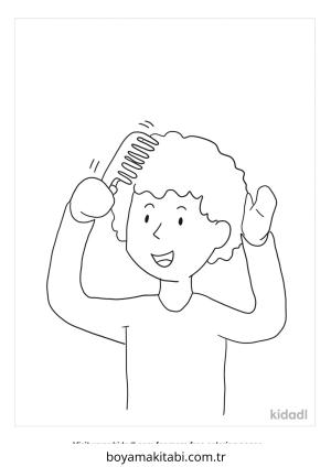 Saç boyama sayfası – boyama çalışması, yaratıcılığı geliştirir