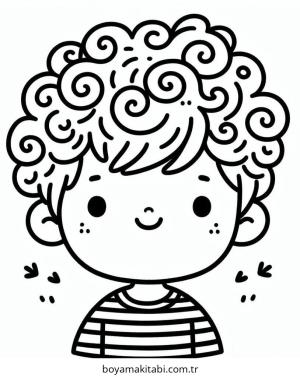 Saç boyama sayfası – çocuklar için, çizgi film temalı