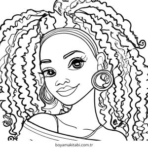 Saç boyama sayfası – çocuk aktivitesi, PDF indir