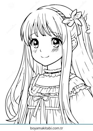 Saç boyama sayfası – kolay boyama, eğitici aktivite