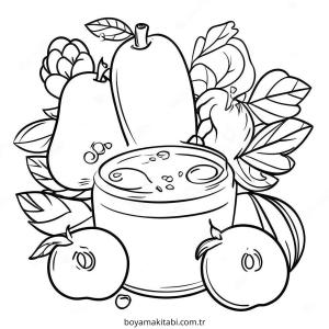 Sağlıklı Alışkanlıklar boyama sayfası – boyama çalışması, yaratıcılığı geliştirir