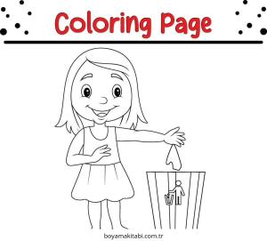 Sağlıklı Alışkanlıklar boyama sayfası – çocuk aktivitesi, PDF indir