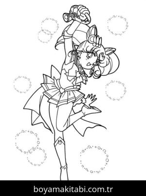 Sailor Moon boyama sayfası – yaratıcılık, eğlenceli etkinlik