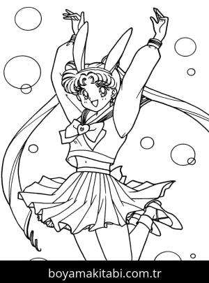 Sailor Moon boyama sayfası – boyama çalışması, yaratıcılığı geliştirir