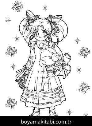 Sailor Moon boyama sayfası – evde etkinlik, ücretsiz yazdır