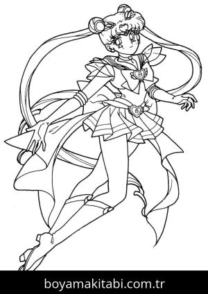 Sailor Moon boyama sayfası – keyifli zaman, renkli çizimler
