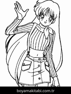 Sailor Moon boyama sayfası – eğlenceli etkinlik, el becerilerini geliştirir