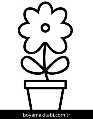Saksı boyama sayfası – yaratıcılığı geliştirir, keyifli zaman