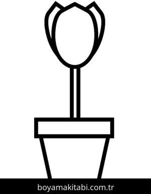 Saksı boyama sayfası – boyama etkinliği, çocuk aktivitesi