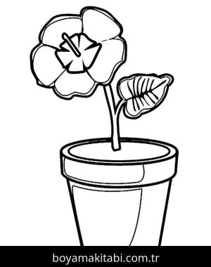 Saksı boyama sayfası – eğitici aktivite, yaratıcılık