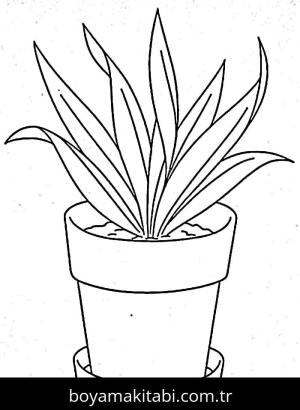 Saksı boyama sayfası – eğlenceli etkinlik, el becerilerini geliştirir