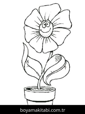 Saksı boyama sayfası – evde etkinlik, ücretsiz yazdır