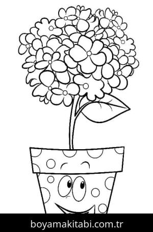 Saksı boyama sayfası – ücretsiz yazdır, boyama etkinliği