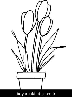 Saksı boyama sayfası – yaratıcılık, eğlenceli etkinlik