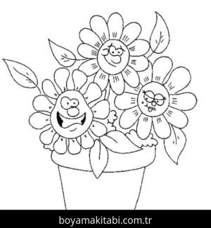 Saksı boyama sayfası – eğitici aktivite, yaratıcılık