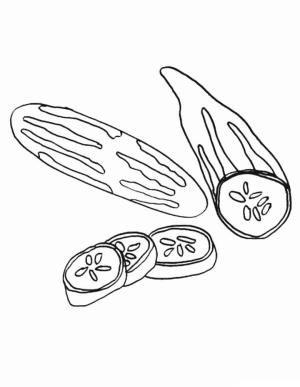 Salatalık boyama sayfası,  coloring page, Iki Salatalık, 