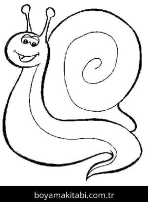 Salyangoz boyama sayfası – evde etkinlik, ücretsiz yazdır