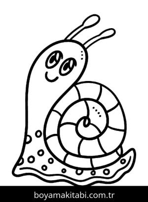 Salyangoz boyama sayfası – el becerilerini geliştirir, boyama çalışması