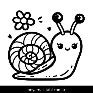 Salyangoz boyama sayfası – sanatsal çalışma, çocuklar için