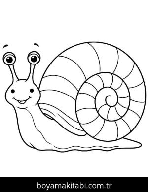 Salyangoz boyama sayfası – keyifli zaman, renkli çizimler