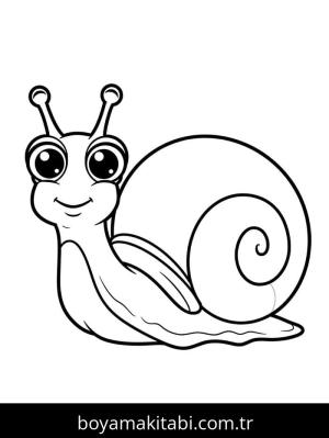 Salyangoz boyama sayfası – el becerilerini geliştirir, boyama çalışması