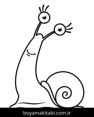 Salyangoz boyama sayfası – kolay boyama, eğitici aktivite