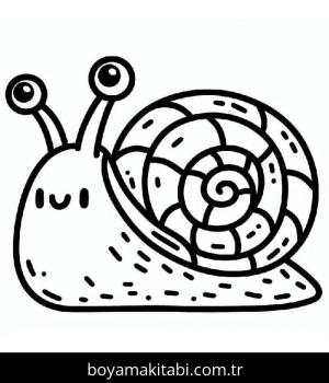 Salyangoz boyama sayfası – yaratıcılık, eğlenceli etkinlik