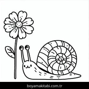 Salyangoz boyama sayfası – eğitici aktivite, yaratıcılık