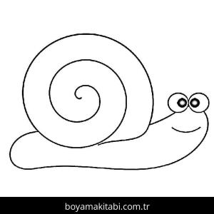 Salyangoz boyama sayfası – boyama çalışması, yaratıcılığı geliştirir