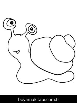 Salyangoz boyama sayfası – yaratıcılık, eğlenceli etkinlik