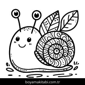 Salyangoz boyama sayfası – yaratıcılığı geliştirir, keyifli zaman