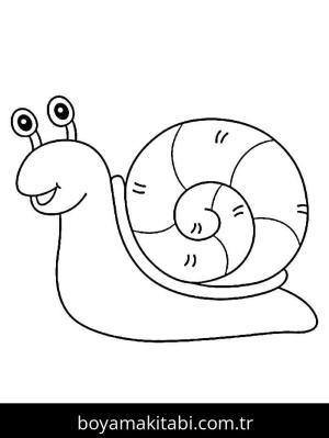 Salyangoz boyama sayfası – ücretsiz yazdır, boyama etkinliği