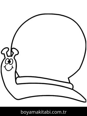 Salyangoz boyama sayfası – çocuklar için, çizgi film temalı