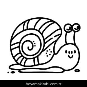 Salyangoz boyama sayfası – boyama çalışması, yaratıcılığı geliştirir