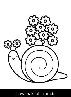 Salyangoz boyama sayfası – eğitici aktivite, yaratıcılık