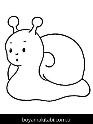 Salyangoz boyama sayfası – sanatsal çalışma, çocuklar için