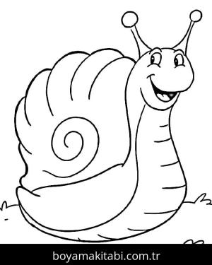 Salyangoz boyama sayfası – boyama etkinliği, çocuk aktivitesi