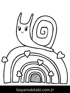 Salyangoz boyama sayfası – yaratıcılığı geliştirir, keyifli zaman