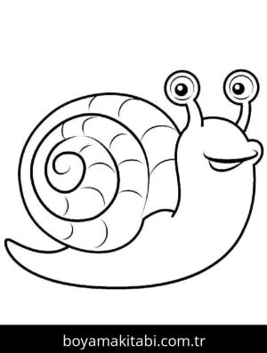 Salyangoz boyama sayfası – eğlenceli etkinlik, el becerilerini geliştirir